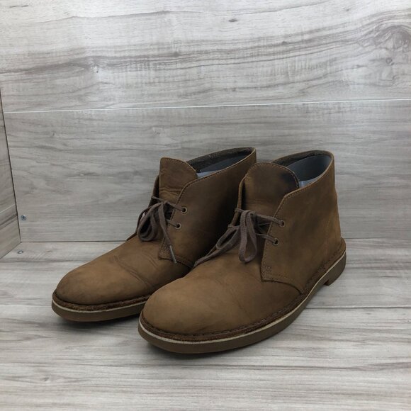 Clarks Boots Mens 10 M Brown Leather Chukka Ankle Boots main image 6